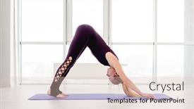  Presentation with flexible - Beautiful PPT theme featuring blond-woman-in-black-outfit backdrop and a lemonade colored foreground