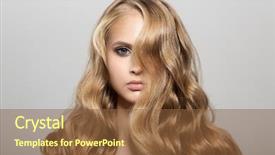  Presentation with long hair - Slide set enhanced with blond woman with long wavy background and a tawny brown colored foreground