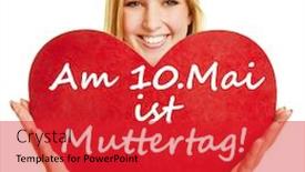  Presentation with red - Cool new PPT theme with blond-young-woman-holds-red backdrop and a red colored foreground