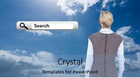  Presentation with general business - Slides having blonde blue turn - digital generated rear view background and a  colored foreground