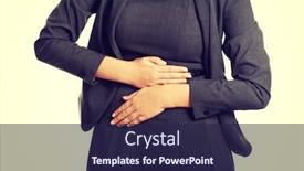  Presentation with strong - PPT layouts having blonde businesswoman with strong stomachache background and a wine colored foreground