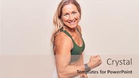  Presentation with strength - Theme enhanced with blonde-caucasian-middle-age-sports background and a lemonade colored foreground