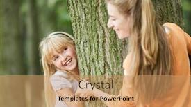  Presentation with hide - Audience pleasing PPT layouts consisting of blonde-girl-playing-hide backdrop and a coral colored foreground