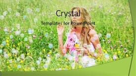  Presentation with soap - Presentation theme with blonde starts soap bubbles background and a yellow colored foreground