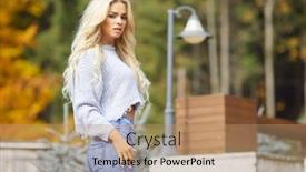  Presentation with house - Presentation design with blonde-stretches-in-the-morning background and a coral colored foreground