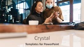  Presentation with beauty makeup - PPT layouts enhanced with blonde-woman-in-face-mask background and a lemonade colored foreground