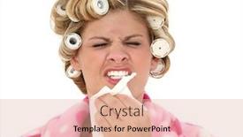  Presentation with pink - Slide deck featuring blonde-woman-in-pink-polka background and a lemonade colored foreground