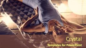  Presentation with alone - Presentation with blonde-woman-laying background and a tawny brown colored foreground