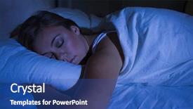  Presentation with moon in the starry night - Colorful presentation enhanced with blonde woman sleeping at night backdrop and a  colored foreground