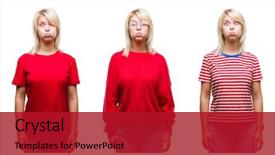  Presentation with red bull case - Cool new presentation with blonde woman wearing casual red backdrop and a crimson colored foreground