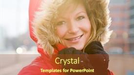  Presentation with city - Cool new PPT layouts with blonde-woman-with-a-hood backdrop and a tawny brown colored foreground