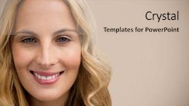  Presentation with women - Beautiful PPT layouts featuring blonde women against beige background backdrop and a  colored foreground