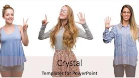  Presentation with black women support group - Colorful theme enhanced with blonde women over isolated background backdrop and a  colored foreground