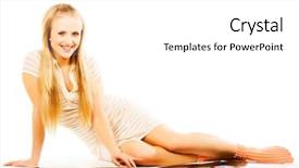  Presentation with vinyl - Amazing presentation having blondy night - blond girl laying on white backdrop and a white colored foreground