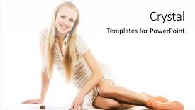  Presentation with vinyl - Presentation with blondy night - blond girl laying on white background and a  colored foreground