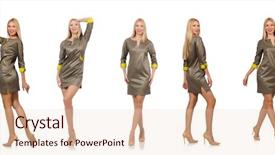  Presentation with art white gray grey - Presentation theme with blondie in gray satin dress background and a lemonade colored foreground