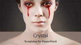  Presentation with black female - Amazing presentation theme having blood - portrait of a female vampire backdrop and a coral colored foreground