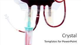  Presentation with infusion - Slide set enhanced with blood bag for infusion background and a white colored foreground