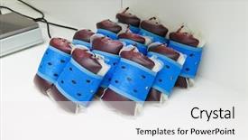  Presentation with blood bags - Slides consisting of blood bags with donated blood background and a white colored foreground