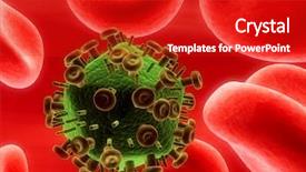  Presentation with blood cell - Cool new presentation with blood cell - hiv virus backdrop and a crimson colored foreground