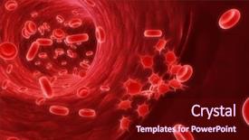  Presentation with wound - Beautiful presentation theme featuring blood cell - platlets on wound backdrop and a wine colored foreground