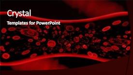  Presentation with blood cell - Presentation design having blood cells in motion background and a black colored foreground