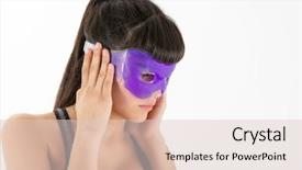  Presentation with new client interview wearing mask - Beautiful PPT theme featuring blood circulation - adorable young woman wearing gel backdrop and a lemonade colored foreground