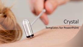  Presentation with circulation - Slide set consisting of blood circulation - detail of plum blossom tool background and a soft green colored foreground