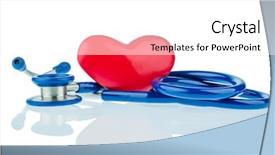  Presentation with circulation - Cool new presentation theme with blood circulation - heart and a stethoscope lying backdrop and a white colored foreground