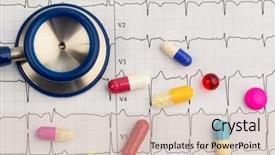  Presentation with circulation - Slides enhanced with blood circulation - stethoscope and pills background and a lemonade colored foreground