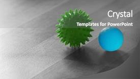  Presentation with christmas balls disco ball - Amazing PPT layouts having blood circulation - two rubber balls on wooden backdrop and a gray colored foreground
