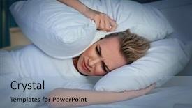  Presentation with nineteenth century woman - Amazing PPT theme having blood disorder - beautiful young woman suffering backdrop and a light blue colored foreground