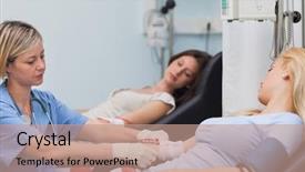  Presentation with nurse care - Beautiful theme featuring clay pot creation traditional handicraft in vietnam backdrop and a coral colored foreground