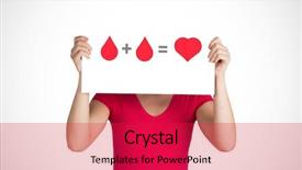  Presentation with donation - Cool new theme with blood donation sign being held backdrop and a red colored foreground