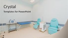  Presentation with flebotomia preparation for a blood - Amazing slide set having blood donor room backdrop and a light gray colored foreground