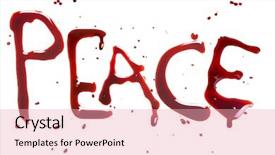  Presentation with peace - Audience pleasing presentation theme consisting of blood drop - bleeding letters showing the word backdrop and a lemonade colored foreground