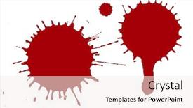  Presentation with ink - Audience pleasing slides consisting of blood drop - ink marks backdrop and a sky blue colored foreground