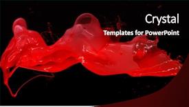  Presentation with blood - Theme consisting of blood drop - isolated shot of paint splashing background and a black colored foreground