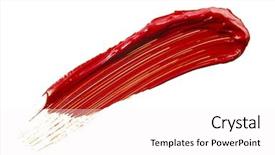  Presentation with brush - Slides consisting of blood drop - texture of brush strokes background and a white colored foreground