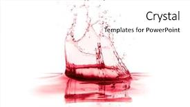  Presentation with white wine and red - PPT theme consisting of blood flow - red wine splash isolated background and a white colored foreground