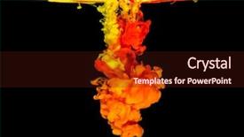  Presentation with black ink - Presentation design with blood flower - mix of colored ink background and a wine colored foreground