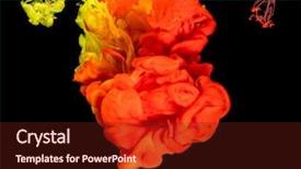  Presentation with black ink - Presentation theme featuring blood flower - mix of colored ink background and a tawny brown colored foreground