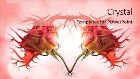  Presentation with blood and heart - Cool new presentation with blood flower - stylish rose heart over abstract backdrop and a lemonade colored foreground