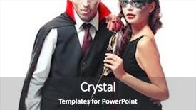  Presentation with vampire - Slides featuring blood flower - young couple dressed in vampire background and a dark gray colored foreground