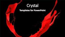  Presentation with blood - PPT theme with blood flowing - isolated shot of red paint background and a black colored foreground
