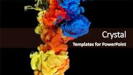  Presentation with black ink - Presentation theme consisting of blood flowing - mix of colored ink background and a wine colored foreground