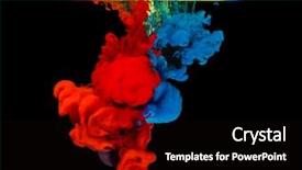  Presentation with black ink - Audience pleasing presentation theme consisting of blood flowing - mix of colored ink backdrop and a wine colored foreground