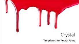  Presentation with dripping blood - Amazing slides having blood flowing - red paint dripping isolated backdrop and a white colored foreground
