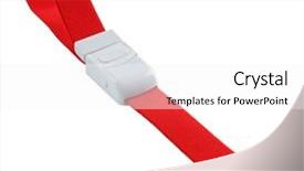  Presentation with band - Presentation theme having blood flowing - red tourniquet band background and a  colored foreground