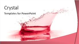  Presentation with splash - Presentation theme featuring blood flowing - red wine splash isolated background and a white colored foreground